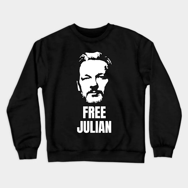 Free Julian Assange Crewneck Sweatshirt by Multidimension art world